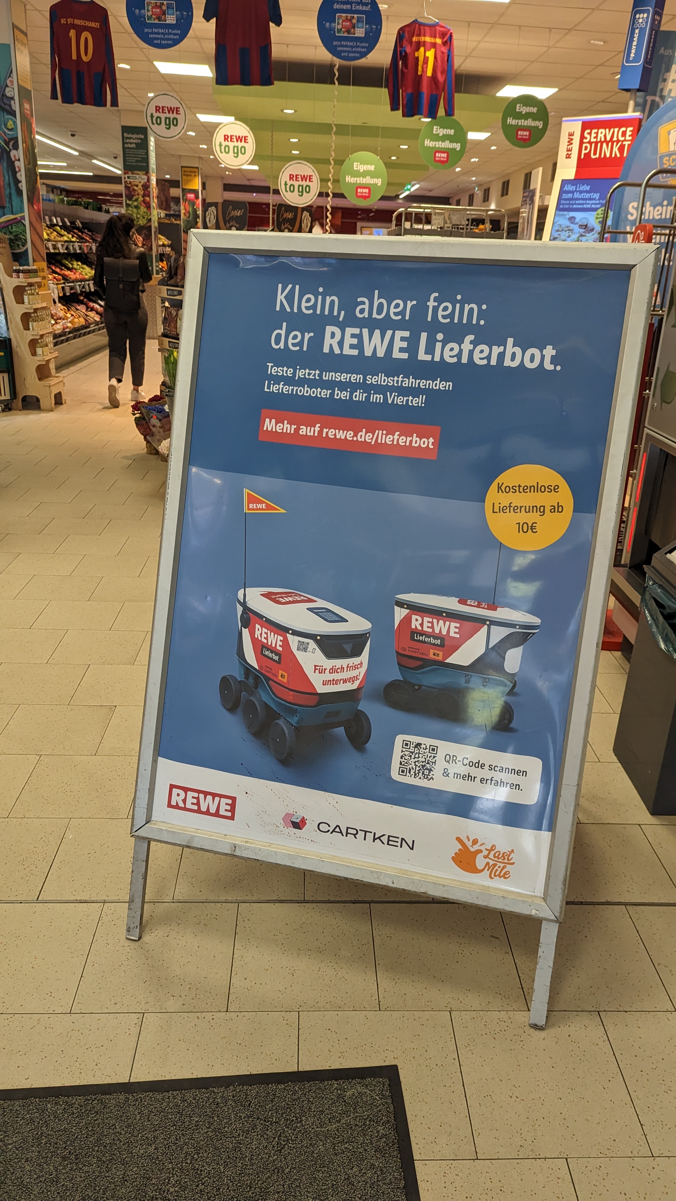 Plakat im Markt